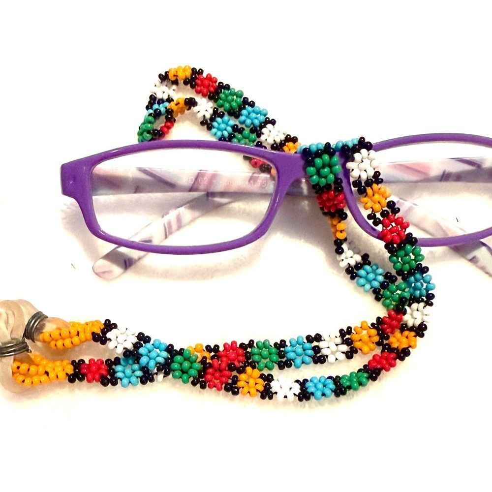 Vintage 1990’s South African Xhosa Beaded Eyeglass Chain -Handmade